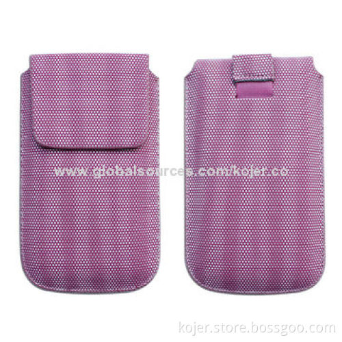 Cellphone Pouches for iPhone 6, 5S, Made of PU Leather, Retractable Pull-tab, OEM Orders Welcomed